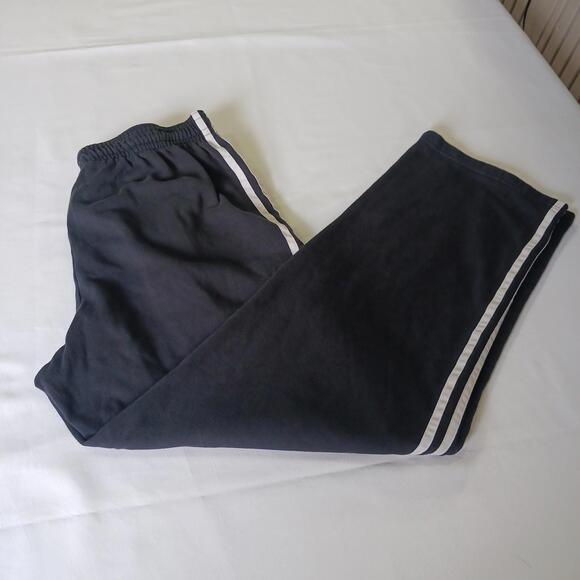 Adidas GD5471 Men's Black/White 3 Stripe Fleece Jogger Sweatpants Size L (30×30) - Picture 2 of 16